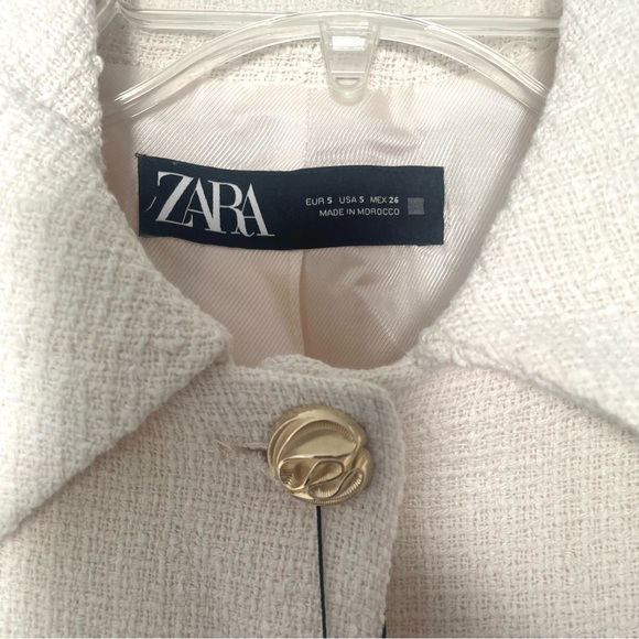 New ZARA Textured Short Blazer - Picture 7 of 7